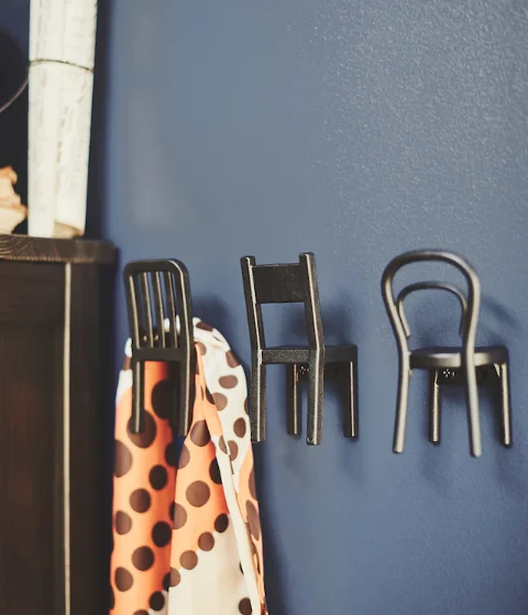 FJANTIG Hook, black, set of 3