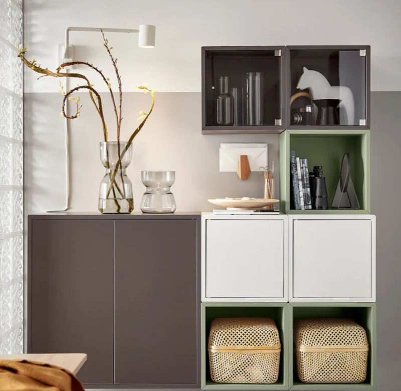 EKET cabinet with 2 doors and 2 shelfs 70x25x70 cm