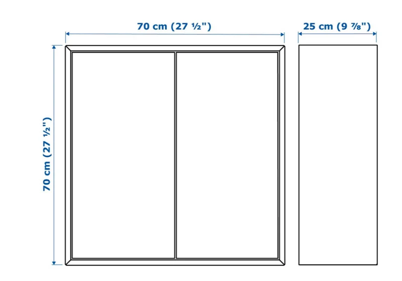 EKET cabinet with 2 doors and 2 shelfs 70x25x70 cm