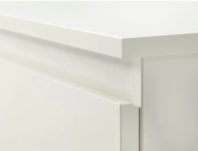 KULLEN Chest of 5 drawers, white, 70x112 cm