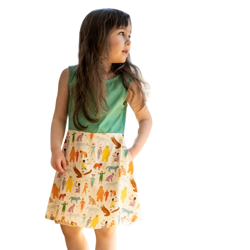 Superheldinnen Kleid grün
