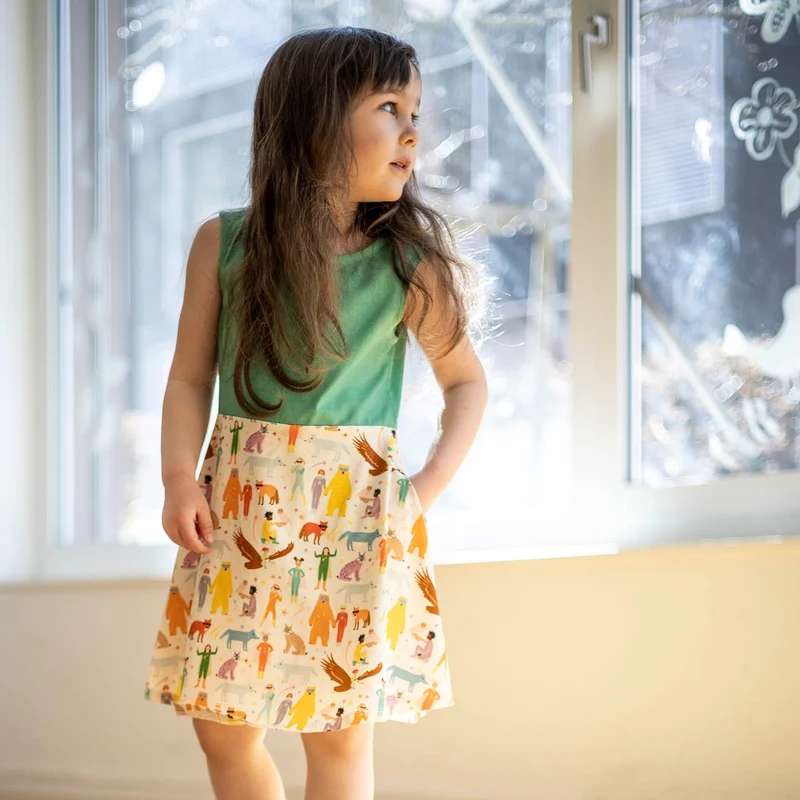 Superheldinnen Kleid grün