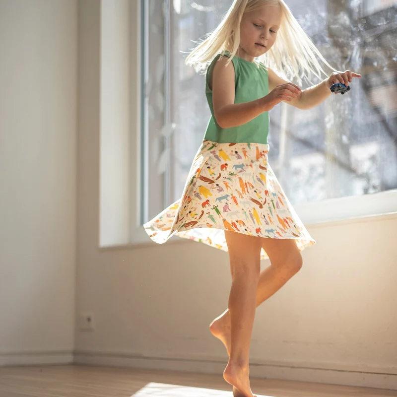 Superheldinnen Kleid grün