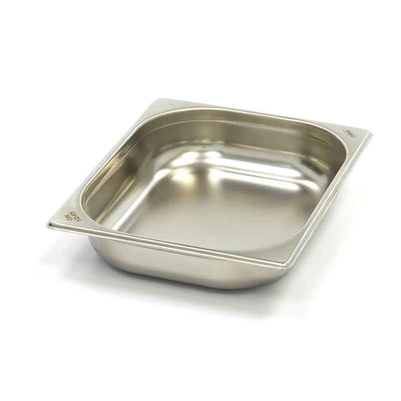 Bac gastronorm - 1/2 GN - profondeur 6,5 cm - acier inoxydable
