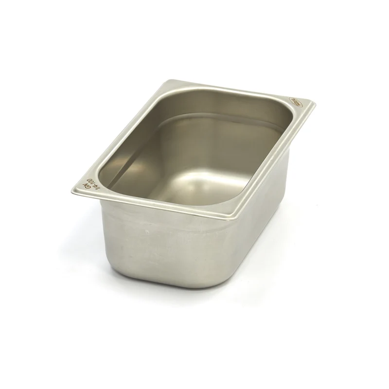Bac gastronorm - 1/4 GN - profondeur 10 cm - acier inoxydable