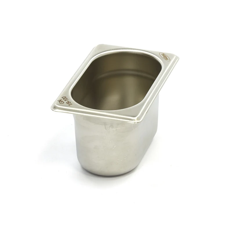 Bac gastronorm - 1/9 GN - profondeur 10 cm - acier inoxydable