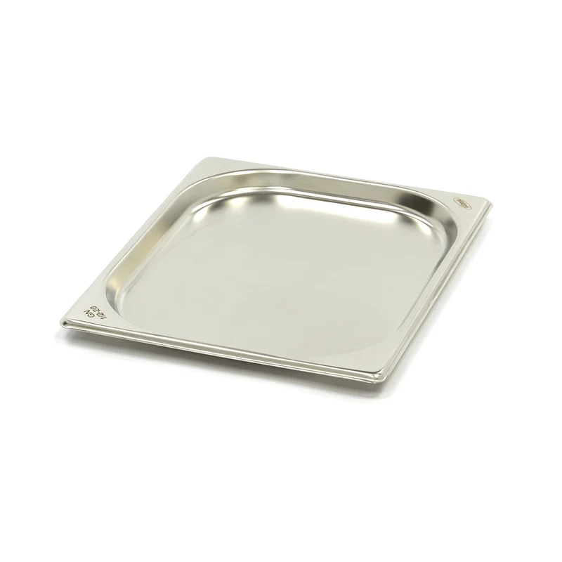 Bac gastronorm - 1/2 GN - profondeur 2 cm - acier inoxydable