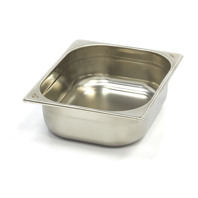 Bac gastronorm - 1/2 GN - profondeur 10 cm - acier inoxydable