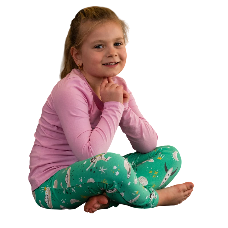 Leggings Astronautinnen gelb / türkis