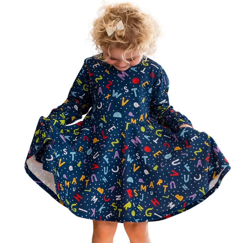 Kleid Smart, strong, fun blau