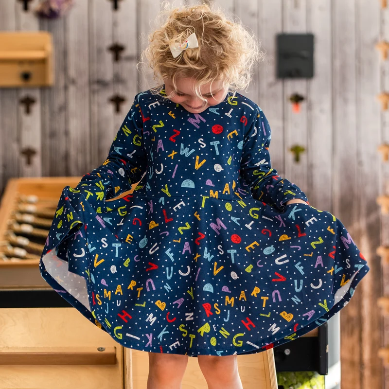 Kleid Smart, strong, fun blau
