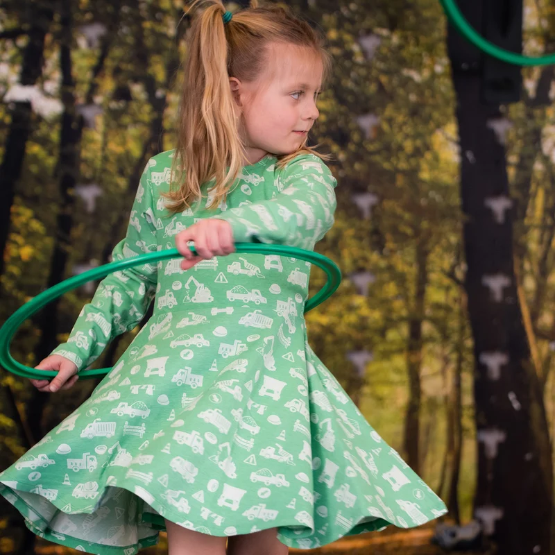 Kleid Lastwagen grün