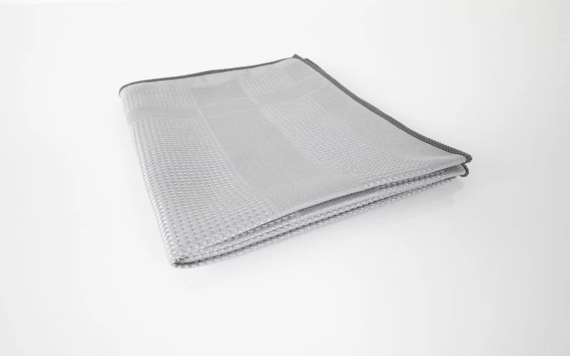 TORCHON MICROFIBRE ESSUIE VERRERIE 70X42CM GRIS X2