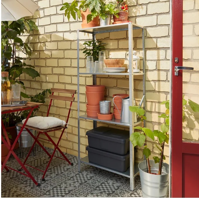 HYLLIS Shelving unit, in/outdoor, 60x27x140 cm