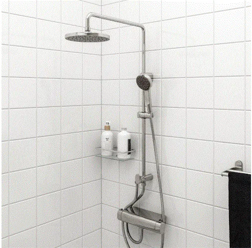 BROGRUND head/handshower kit with diverter