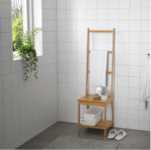 RÅGRUND Towel rack chair, bamboo
