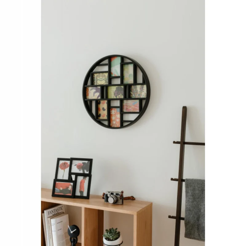 Bilderrahmen Luna, Ø 58.5 cm, Schwarz