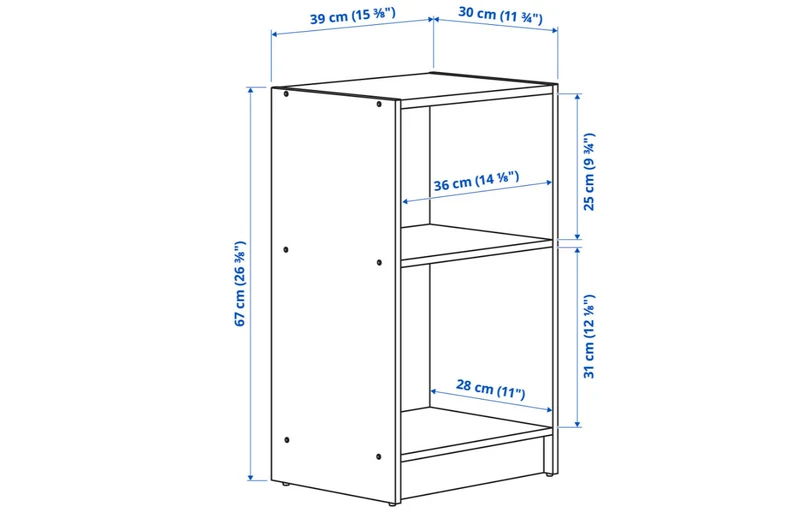 GURSKEN bedside table, 39x30 cm