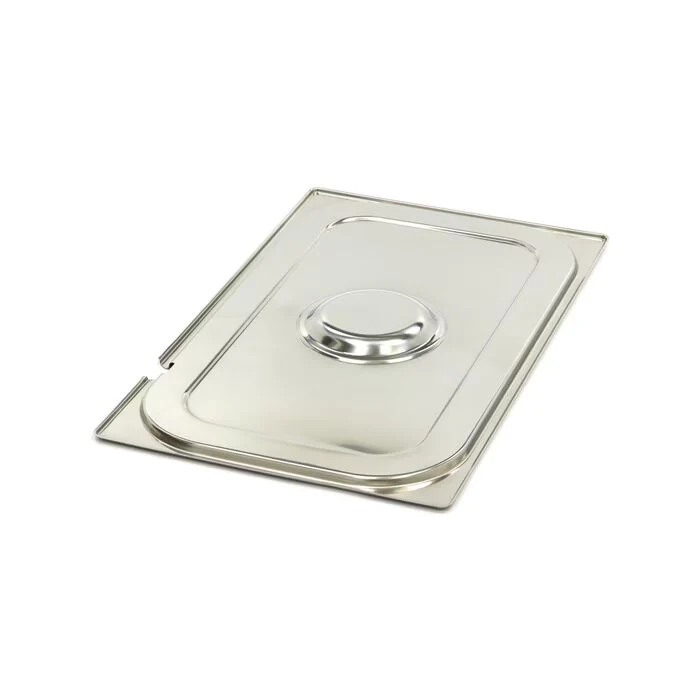 Couvercle gastronorm - 1/1 GN - acier inoxydable - avec ouverture pour cuillère