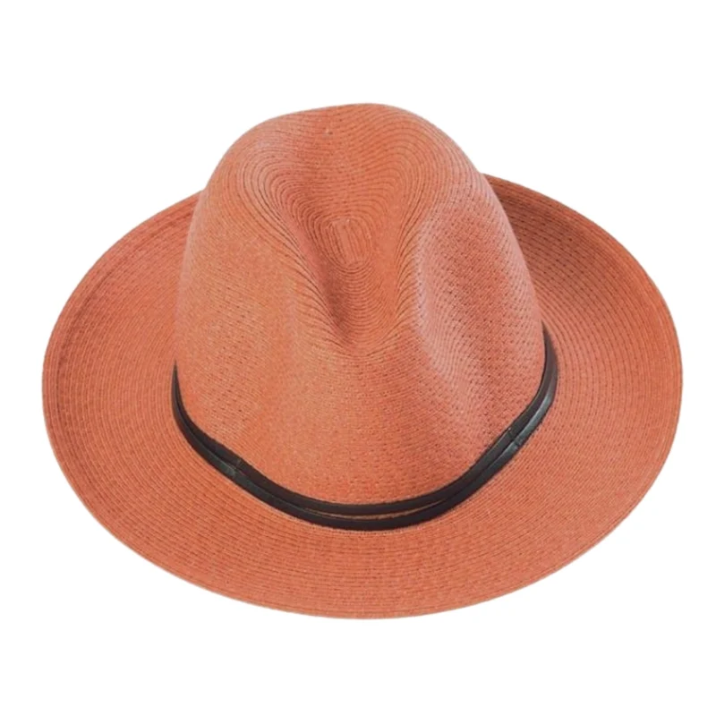Chapeau en Papier et Lien Cuir