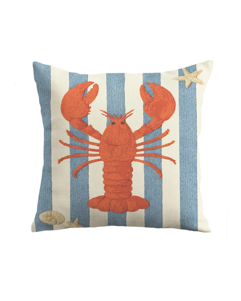 Coussin imprimé homard