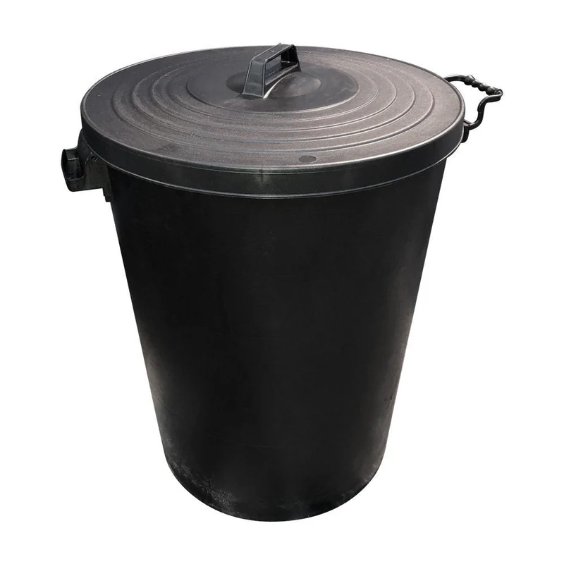 Poubelle en plastique 95 L avec couvercle