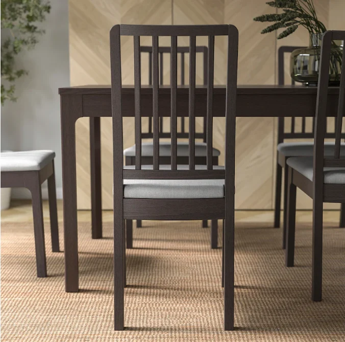 EKEDALEN Chair, dark brown/Orrsta light grey