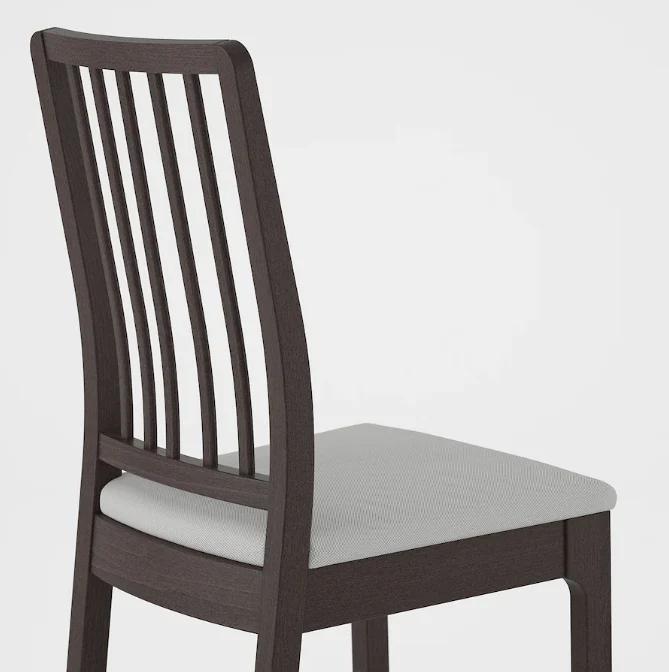 EKEDALEN Chair, dark brown/Orrsta light grey