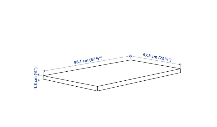 KOMPLEMENT Shelf, white, 39 3/8x22 7/8 " 100x58 cm