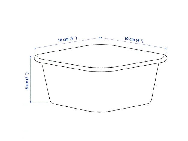 NOJIG Organiser, plastic/beige, 10x10x5 cm