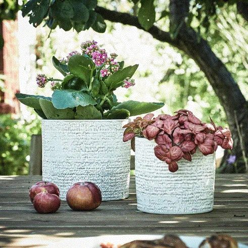 CHIAFRON Plant pot, in/outdoor white, 12 cm