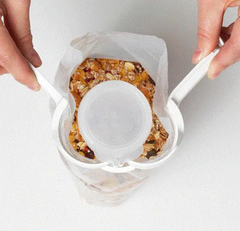 BEVARA Seal and pour bag clip, white, 1 pack