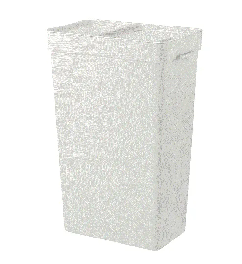 HALLBAR Bin w lid, light grey, 35 L