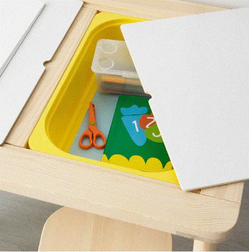 FLISAT Children's table, wood, 83x58 cm