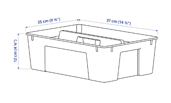 SAMLA Insert for box 11/22 l, transparent, 37x25x12 cm