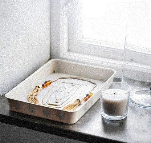 NOJIG organizer plastic/beige 25x35x5 cm