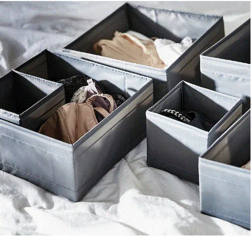 SKUBB Box, set of 6, dark grey