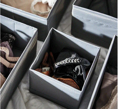 SKUBB Box, set of 6, dark grey