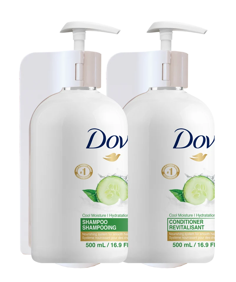 SUPPORT ABS BLANC POUR FLACON POMPE 500ML DOVE