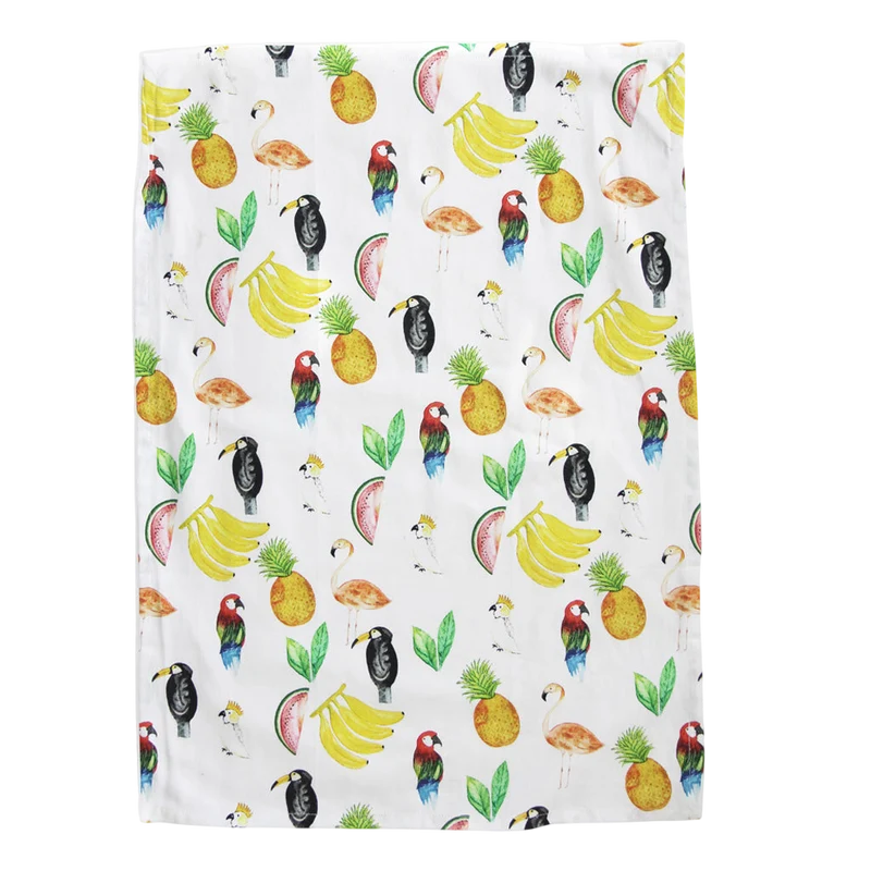 Küchentuch bedruckt Fruits Birds multi