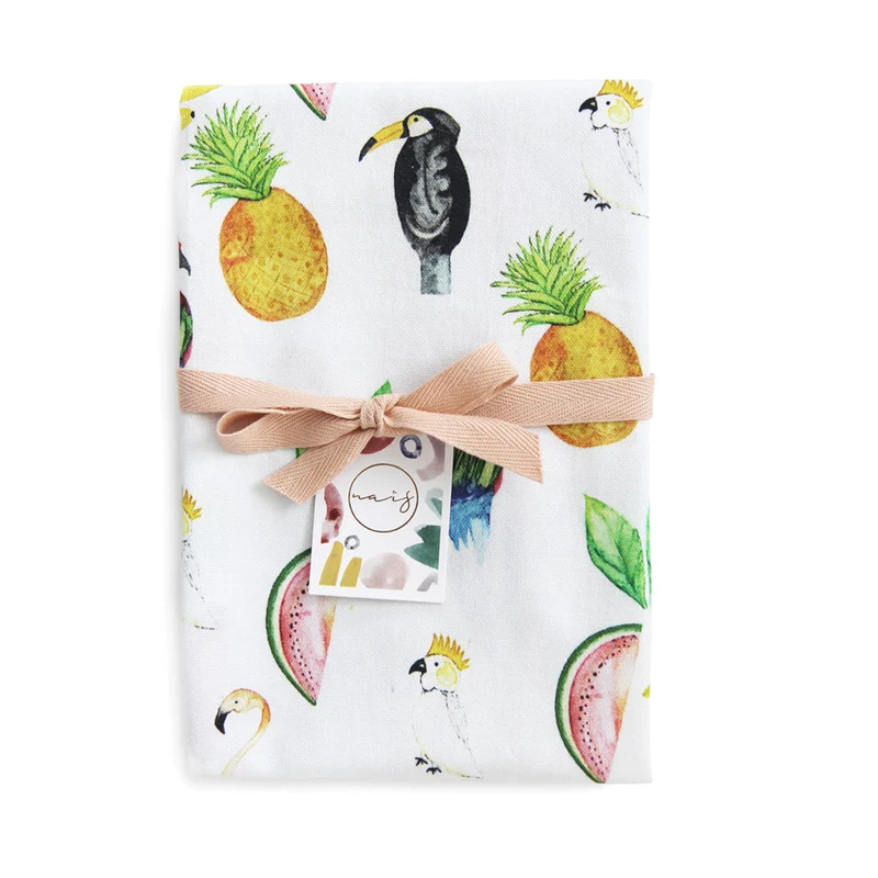 Küchentuch bedruckt Fruits Birds multi