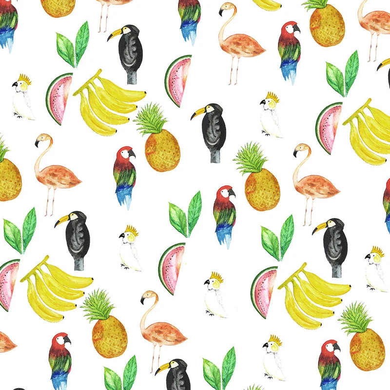 Küchentuch bedruckt Fruits Birds multi