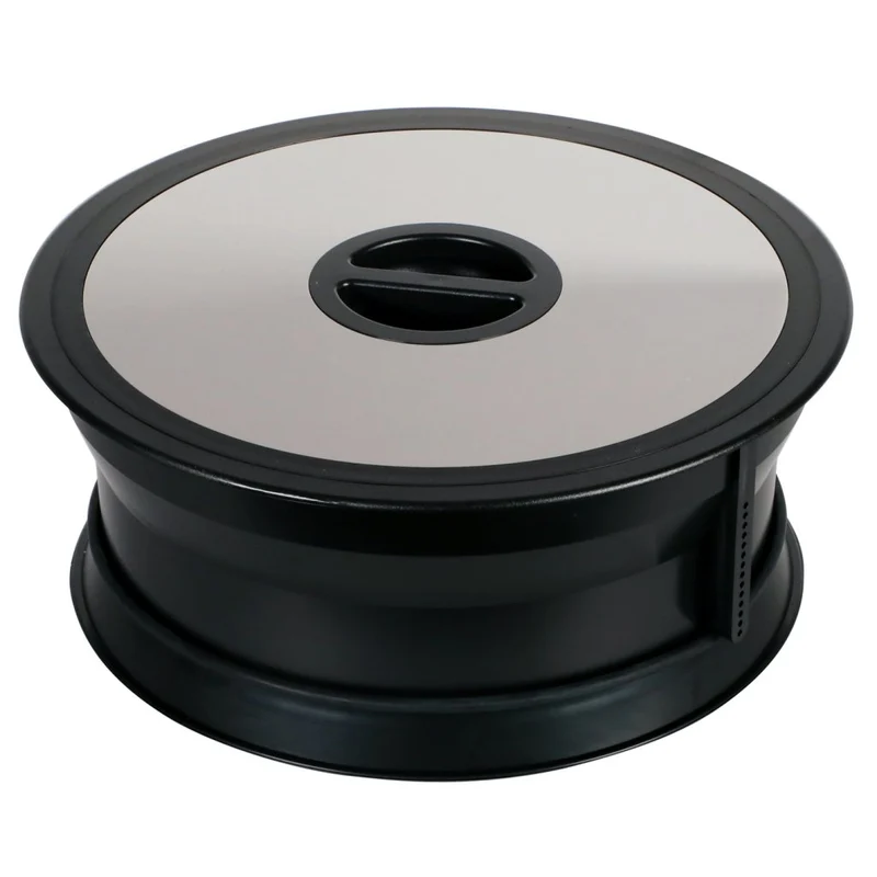 Vide-déchets à encastrer pour sac 20 L, noir et inox, Ø 295 mm