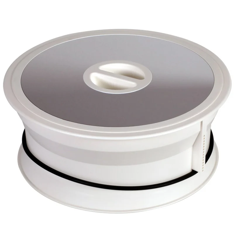 Vide-déchets à encastrer pour sac 20 L, blanc et inox, Ø 295 mm