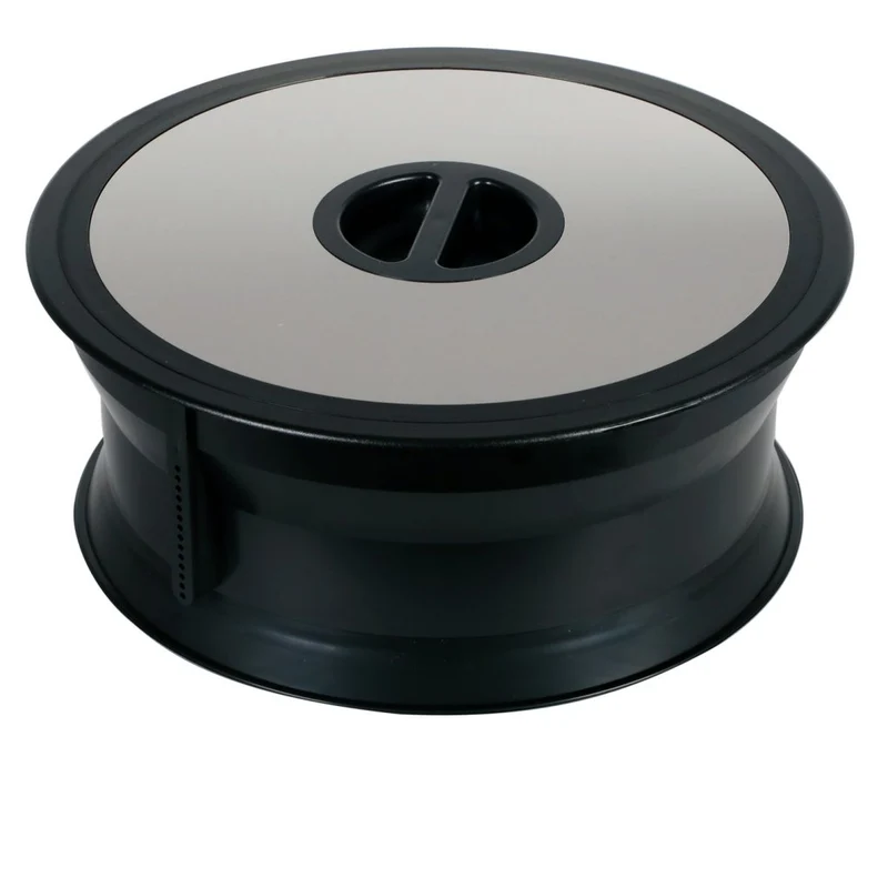 Vide-déchets à encastrer 13 L, noir et inox, Ø 295 mm (version seau)