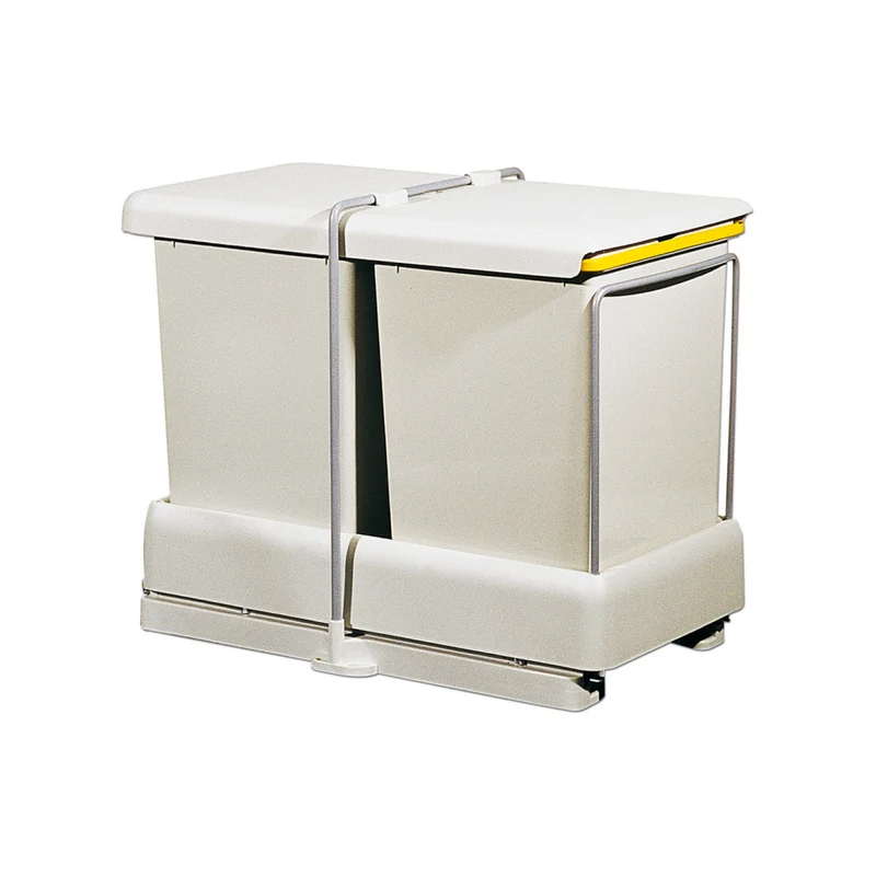 Poubelle automatique 2 x 10,5 L pour meuble de 400 mm (gris clair)