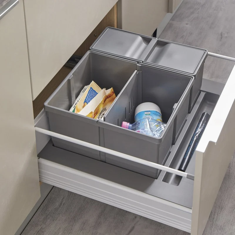 Collecteur de tri 2 seaux 29 L pour tiroir de 600 mm