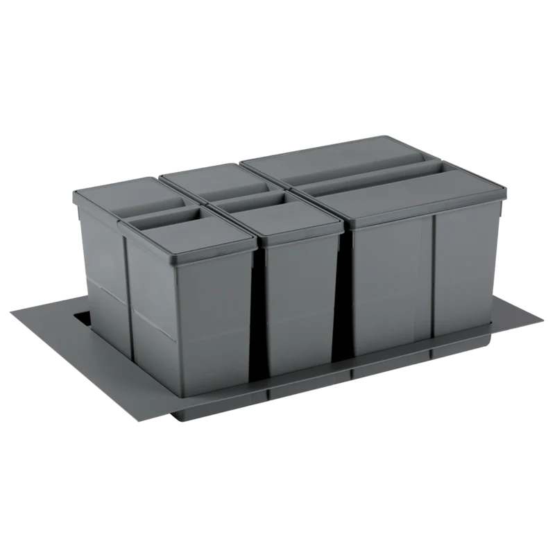 Collecteur de tri 3 seaux 48 L pour tiroir de 800 mm