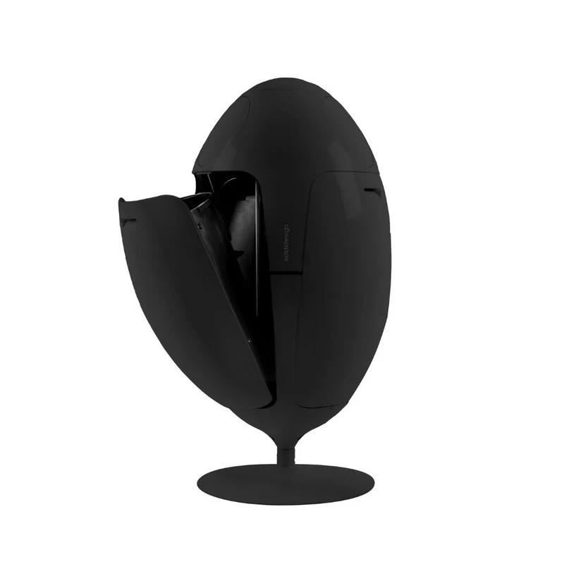 Ovetto ABS Nero - Pattumiera di design per la raccolta differenziata
