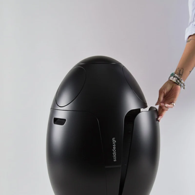 Ovetto ABS Nero - Pattumiera di design per la raccolta differenziata